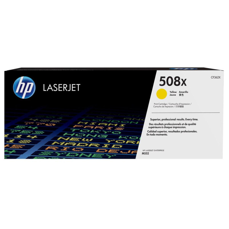 TONER ORIGINALE (CF362X, 508X) HP LASERJET ENTERPRISE M552DN (9,5K) GIALLO XL