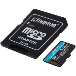 SCHEDA DI MEMORIA SDXC CARD 512GB UHS-I U3 V30 CLASSE 10 170MB/S CANVAS GO PLUS CON ADATTATORE