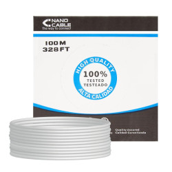 NANOCABLE BOBINA DI CAVO DI ROSSO FLESSIBILE RJ45 CAT.5E FTP AWG24 100M - COLORE GRIGIO
