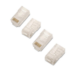 CONNETTORI RJ45 8 FILI CAT.5E AWG24 - AISENS CONFEZIONE DA 10 - COLORE TRASPARENTE