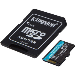 SCHEDA DI MEMORIA SDXC CARD 64GB UHS-I U3 V30 CLASSE 10 170MB/S CANVAS GO PLUS CON ADATTATORE