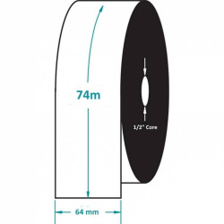 ZEBRA ZIPSHIP 2300 NASTRO A TRASFERIMENTO TERMICO ORIGINALI - NASTRI CERATI - ANIMA DA 12,7 MM, LARGHEZZA 64 MM, LUNGHEZZA 74 M