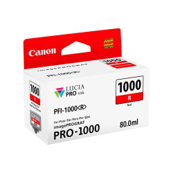 CARTUCCIA ORIGINALE (PFI1000R, 0554C001) CANON IPF PRO-1000 (80ML) ROSSO