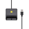 LETTORE DI SMART CARD AISENS DNI CON LETTORE DI SCHEDE SIM - SD - MICRO SD - MMC - RS-MMC - MMC MICRO - COLORE NERO