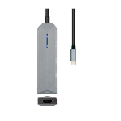 AISENS USB-C DOCK 4 IN 1 - USB-C A 1XHDMI - 2XUSB - 1XPD - 15CM - COLORE GRIGIO