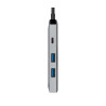 AISENS USB-C DOCK 4 IN 1 - USB-C A 1XHDMI - 2XUSB - 1XPD - 15CM - COLORE GRIGIO