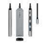 AISENS USB-C DOCK 5 IN 1 - USB-C A 1XHDMI - 1XRJ45 - 2XUSB - 1XPD - 15CM - COLORE GRIGIO