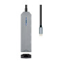 AISENS USB-C DOCK 5 IN 1 - USB-C A 1XHDMI - 1XRJ45 - 2XUSB - 1XPD - 15CM - COLORE GRIGIO