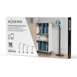 SUPPORTO DA PAVIMENTO UNIVERSALE REGOLABILE AISENS (2 PERNI) PER TABLET - COLORE NERO