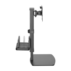 SUPPORTO DA TAVOLO GIREVOLE E INCLINABILE PER MONITOR/TV E MINI PC 8KG DA 17-32 - COLORE NERO