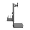 SUPPORTO DA TAVOLO GIREVOLE E INCLINABILE PER MONITOR/TV E MINI PC 8KG DA 17-32 - COLORE NERO