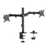 SUPPORTO DA TAVOLO GIREVOLE E INCLINABILE PER MONITOR/TV 9KG (3 PERNI - 2 BRACCI) DA 17-32 - COLORE NERO