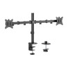 SUPPORTO DA TAVOLO GIREVOLE E INCLINABILE PER MONITOR/TV 9KG (3 PERNI - 2 BRACCI) DA 17-32 - COLORE NERO