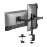 SUPPORTO DA TAVOLO GIREVOLE E INCLINABILE PER MONITOR/TV 9KG (3 PERNI - 2 BRACCI) DA 17-32 - COLORE NERO