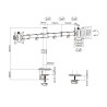 SUPPORTO DA TAVOLO GIREVOLE E INCLINABILE PER MONITOR/TV 9KG (3 PERNI - 2 BRACCI) DA 17-32 - COLORE NERO