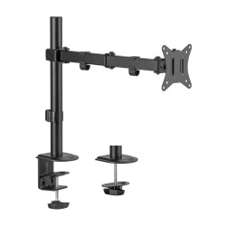 SUPPORTO DA TAVOLO GIREVOLE E INCLINABILE PER MONITOR/TV 9KG (3 PERNI - 1 BRACCIO) DA 17-32 - COLORE NERO