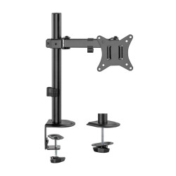 SUPPORTO DA TAVOLO GIREVOLE E INCLINABILE PER MONITOR/TV 9KG (3 PERNI - 1 BRACCIO) DA 17-32 - COLORE NERO