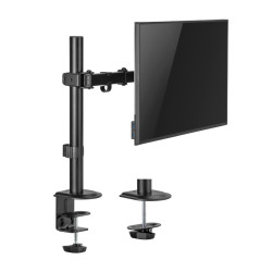 SUPPORTO DA TAVOLO GIREVOLE E INCLINABILE PER MONITOR/TV 9KG (3 PERNI - 1 BRACCIO) DA 17-32 - COLORE NERO