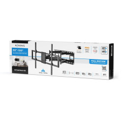 SUPPORTO ROTANTE - INCLINAZIONE E LIVELLA PER MONITOR/TV 120KG DA 60-120 - COLORE NERO
