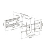SUPPORTO ROTANTE - INCLINAZIONE E LIVELLA PER MONITOR/TV 50KG DA 43-80