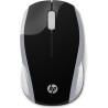MOUSE USB WIRELESS HP 200 1000 DPI - 3 PULSANTI - USO AMBIDESTRO - COLORE NERO/ARGENTO