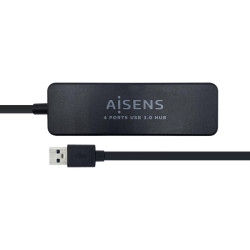 HUB USB 3.0 AISENS - TIPO A MASCHIO A 4XTIPO A FEMMINA - 30 CM - COLORE NERO