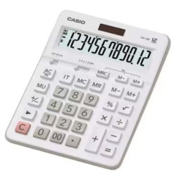 CALCOLATRICE CASIO GX-12B - SCHERMO LCD A 12 CIFRE - SOLARE E BATTERIE - COLORE BIANCO