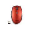 MOUSE WIRELESS ERGONOMICO NGS PER LAPTOP E COMPUTER - 5 PULSANTI E ROTELLA DI SCORRIMENTO - TASTI SILENZIOSI - COLORE ROSSO