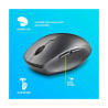 MOUSE WIRELESS ERGONOMICO NGS PER LAPTOP E COMPUTER - 5 PULSANTI E ROTELLA DI SCORRIMENTO - TASTI SILENZIOSI - COLORE NERO