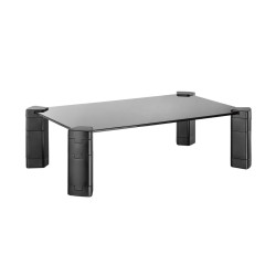 SUPPORTO RIALZATO IN VETRO AISENS PER MONITOR/LAPTOP - NERO