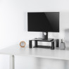 SUPPORTO RIALZATO IN VETRO AISENS PER MONITOR/LAPTOP - NERO