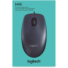 MOUSE USB LOGITECH M90 1000 DPI - 3 PULSANTI - USO AMBIDESTRO - COLORE NERO
