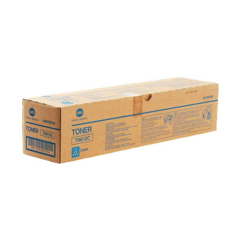 TONER ORIGINALE (TN612C, A0VW450) MINOLTA BIZHUB PRO C5500 (25K) CIANO