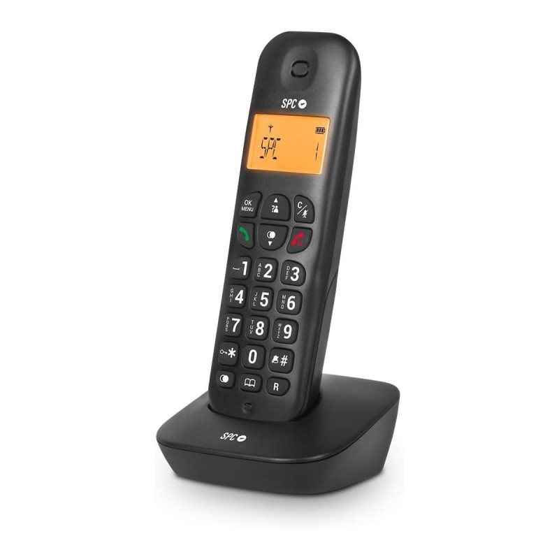TELEFONO FISSO WIRELESS SPC AIR - SCHERMO RETROILLUMINATO 35X22MM - IDENTIFICAZIONE DEL CHIAMANTE - 5 MELODIE DISPONIBILI - PRAT