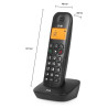 TELEFONO FISSO WIRELESS SPC AIR - SCHERMO RETROILLUMINATO 35X22MM - IDENTIFICAZIONE DEL CHIAMANTE - 5 MELODIE DISPONIBILI - PRAT