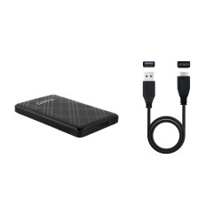 TOOQ CUSTODIA PER HDD/SSD ESTERNO DA 2,5" USB 3.0/3.1 GEN 1 - SATA I, II E III - CAVO DA USB 3.0 TIPO MICRO-B A USB 3.0 TIPO A