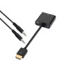 AISENS CONVERTITORE HDMI A SVGA+AUDIO - HDMI A MASCHIO-SVGA FEMMINA+JACK 3.5/H - 10 CM+1.0M - COLORE NERO