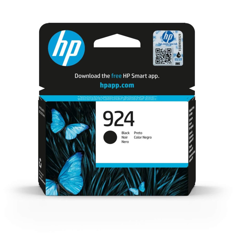 CARTUCCIA ORIGINALE (4K0U6NE, 924) HP OFFICEJET PRO 8122E ALL-IN-ONE | 500 PAGINE | NERO