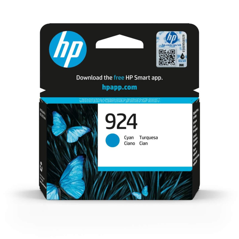 CARTUCCIA ORIGINALE (4K0U3NE, 924) HP OFFICEJET PRO 8122E ALL-IN-ONE (0,4K) CIANO