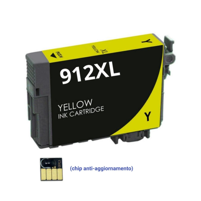 CARTUCCIA COMPATIBILE (3YL83AE, 912XLY) PER HP OFFICEJET PRO 8010 (0,825K) GIALLO (CHIP ANTI-AGGIORNAMENTO)