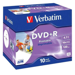 VERBATIM DVD+R 4.7GB | 120MIN | 16X | (10PZ)