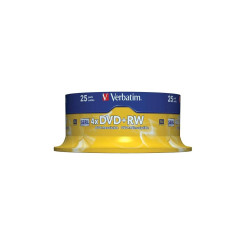 VERBATIM DVD+RW | RISCRIVIBILI | MATT SILVER | 4,7GB | 4X (25PZ)