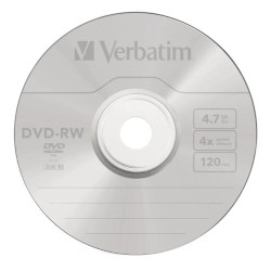 VERBATIM DVD-RW | RISCRIVIBILI | MATT SILVER | 4,7GB | 4X (5PZ)