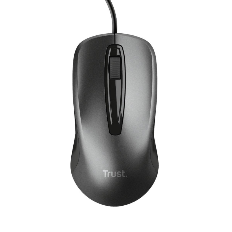 MOUSE USB TRUST 1200 DPI - 3 PULSANTI - USO AMBIDESTRO - CAVO DA 1,70 M