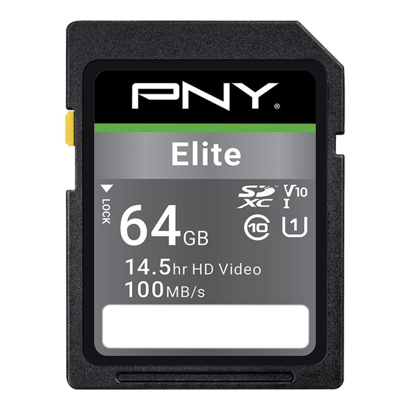SCHEDA SD PNY ELITE SDXC 64 GB U1 V10 CLASSE 10