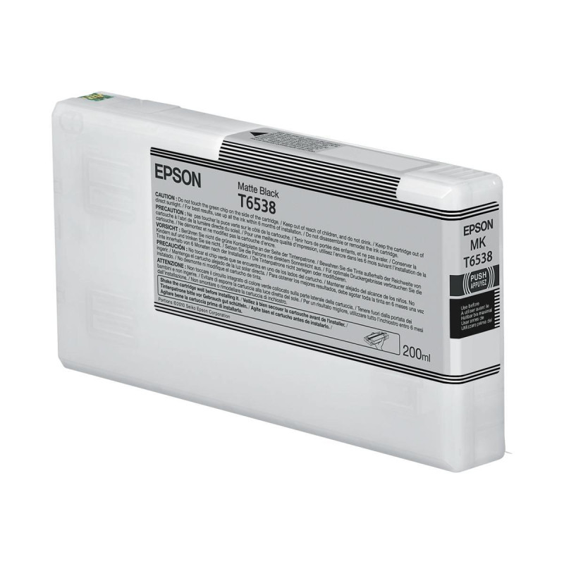CARTUCCIA ORIGINALE (C13T653800, T6538) EPSON STYLUS PRO 4900 (200ML) NERO OPACO