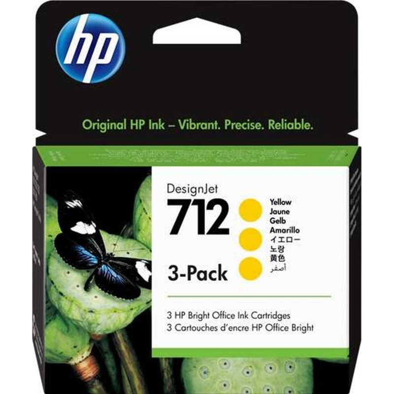 MULTIPACK CARTUCCIA ORIGINALE (3ED69A, 712) HP DESIGNJET T230 (3X29ML) GIALLO