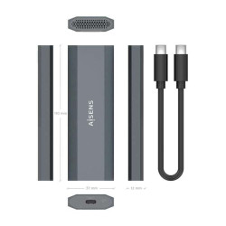 AISENS BOX ESTERNO M.2 (NGFF) ASM2-029GR NVME A USB3.2 GEN2 | GRIGIO