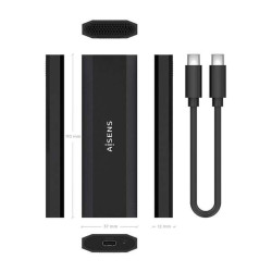 AISENS BOX ESTERNO M.2 (NGFF) ASM2-029GR NVME A USB3.2 GEN2 | NERO