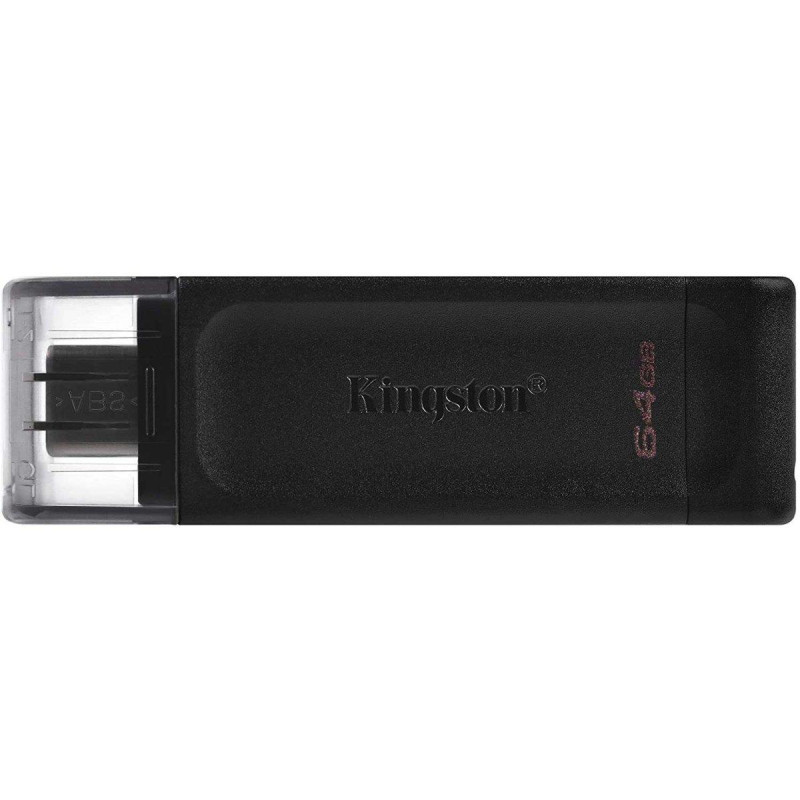 PENDRIVE KINGSTON DATATRAVELER 70 MEMORIA USB TIPO C 128 GB - USB-C 3.2 GEN 1 - CON COVER - NERO